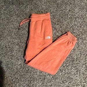 The North Face Pink and Orange Joggers with Elastic Waistband